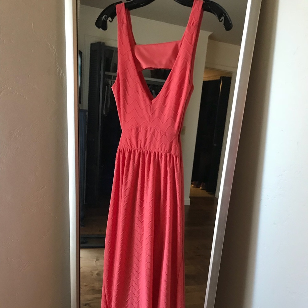 Open back maxi dress